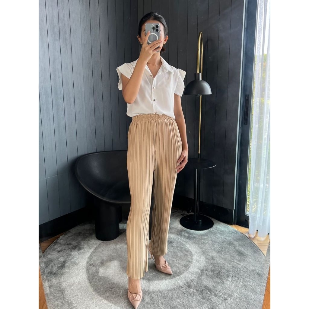 Keyra Pleated Pants/Kulot Plisket /Celana Pensil Plisket BB/Pleated Pencil Pants
