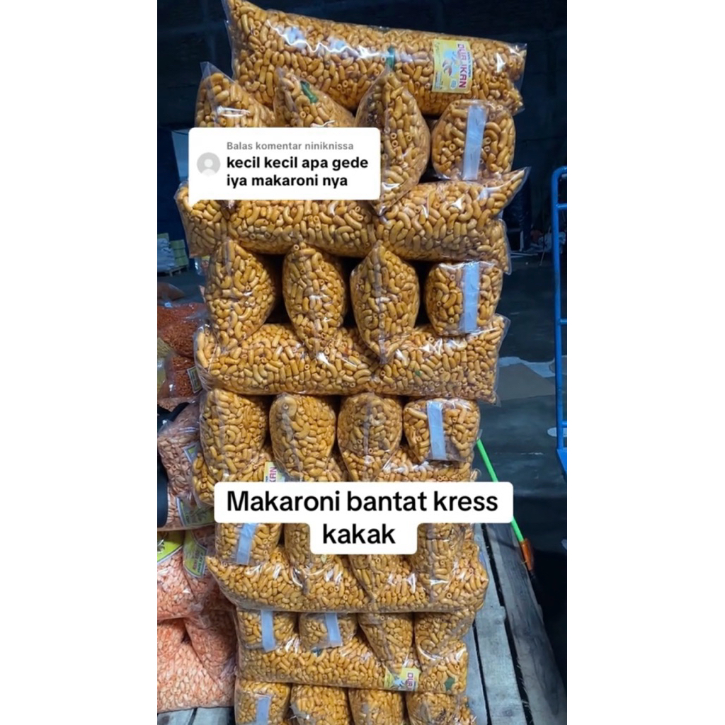 

Duaikan2snack - Makaroni Kress 1 Bal Netto 1kg - Snack Pedas Kering Goreng - Food Cemilan Makanan Keripik Camilan
