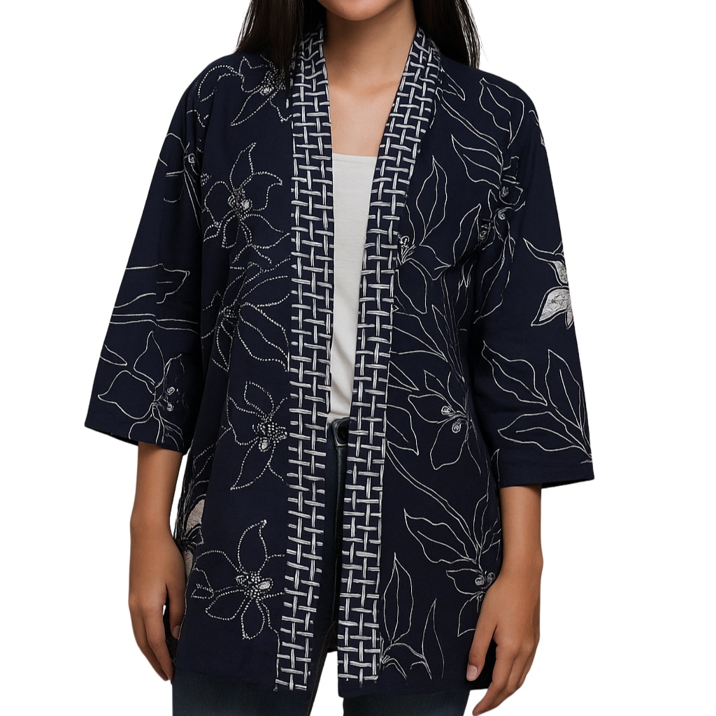 Outer Batik Tulis Katun Premium / Baju Batik Atasan Wanita Lengan Panjang