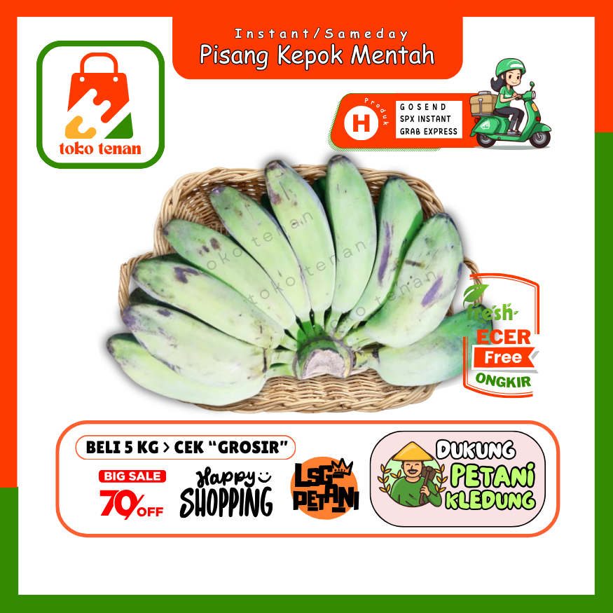 

Tokotenan // Pisang Kepok Kuning Mentah -- Sayur Gunung Ecer (H)