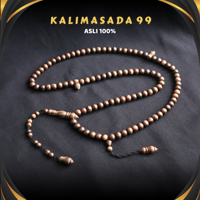 Tasbih Kayu Kalimasada Kalimosodo Asli Unik 99 Butir. Bersertifikat by RIZA CRAFT