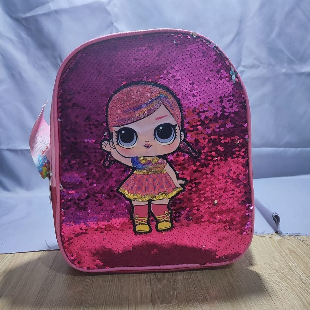 Tas anak cewek lucu motif LOL | tas perempuan kecil TK | tas sekolah blink blink