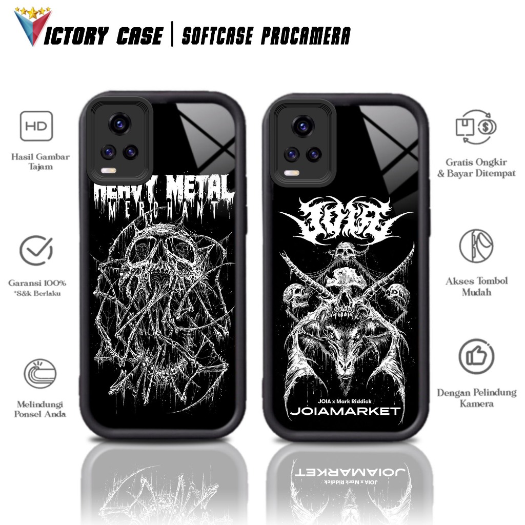 Case Premium Compatible For VIVO V20 Motif [ MTL ] Casing Softcase Glossy Anti Jamur