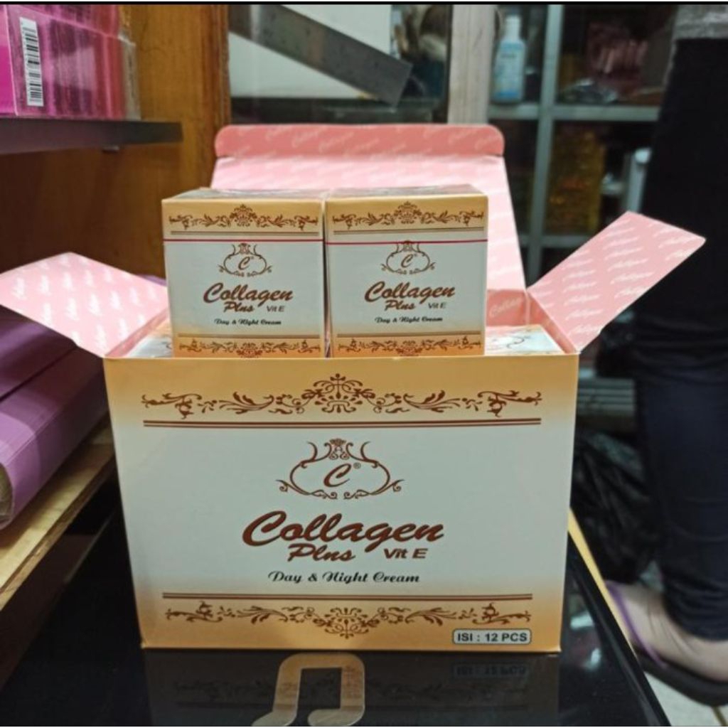 Cream Siang Malam Collagen ORI Sesuai Gambar Lusinan