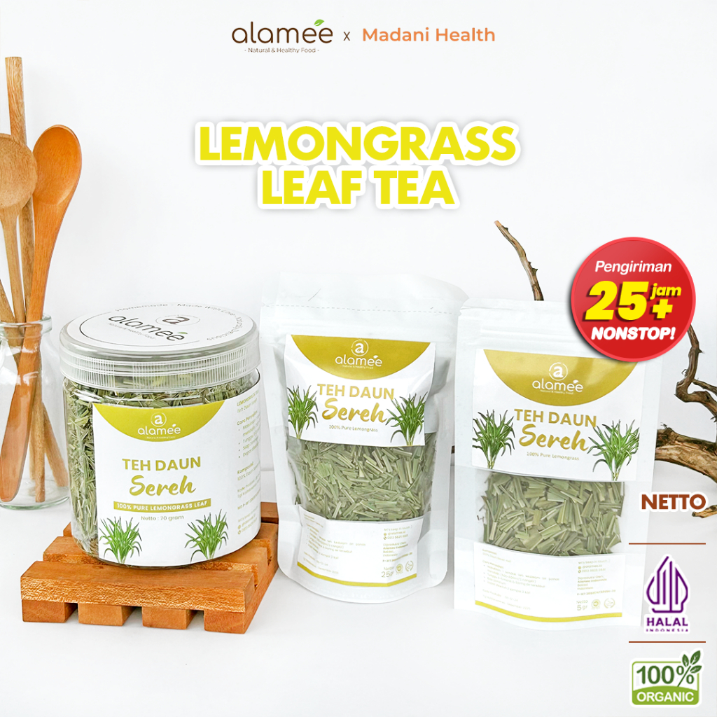 

ALAMEE Teh Daun Sereh Lemongrass Leaf Tea Organik Kering Dried Serai Organic