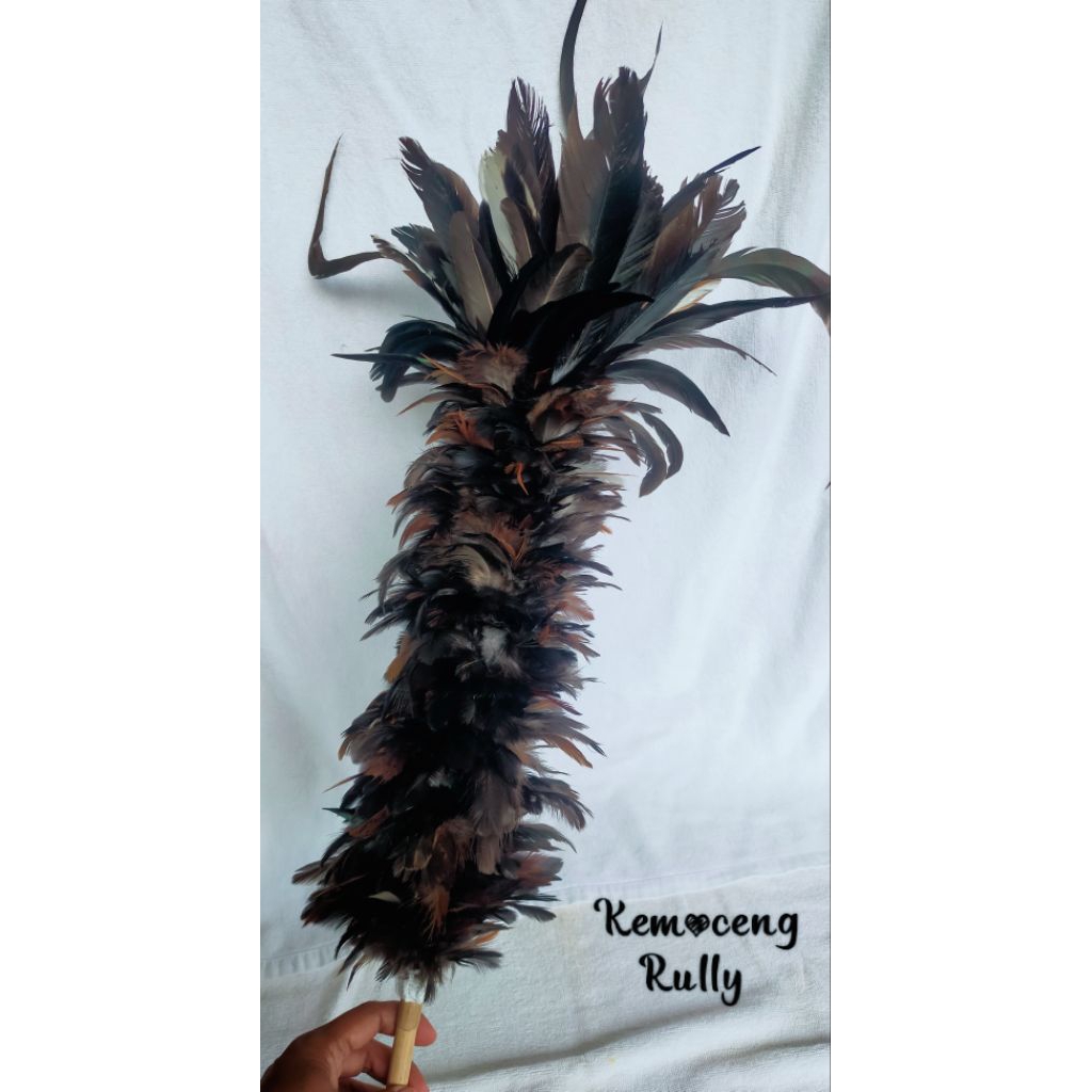 KEMOCENG BULU AYAM TEBAL / SULAK / KEBUS ASLI BULU AYAM