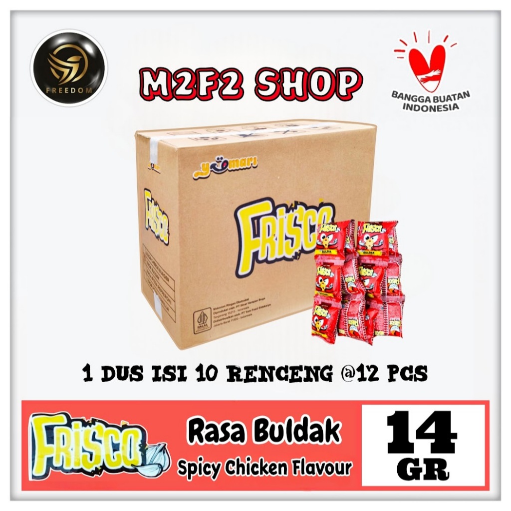 

Frisco Snack Spicy Chicken Flavour | Makanan Ringan Ekstrudat Rasa Buldak Sachet - 14 gr (Kemasan Karton)