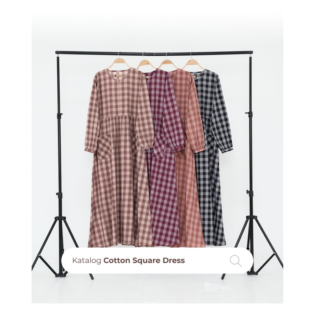 [SIAP KIRIM] COTTON SQUARE DRESS BY ZANUBA HIJAB TERBARU