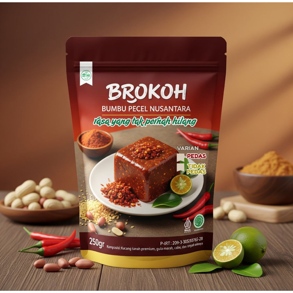 

Sambal Pecel Brokoh Bumbu Pecel Premium Enak Pedas Bergizi 250 gr