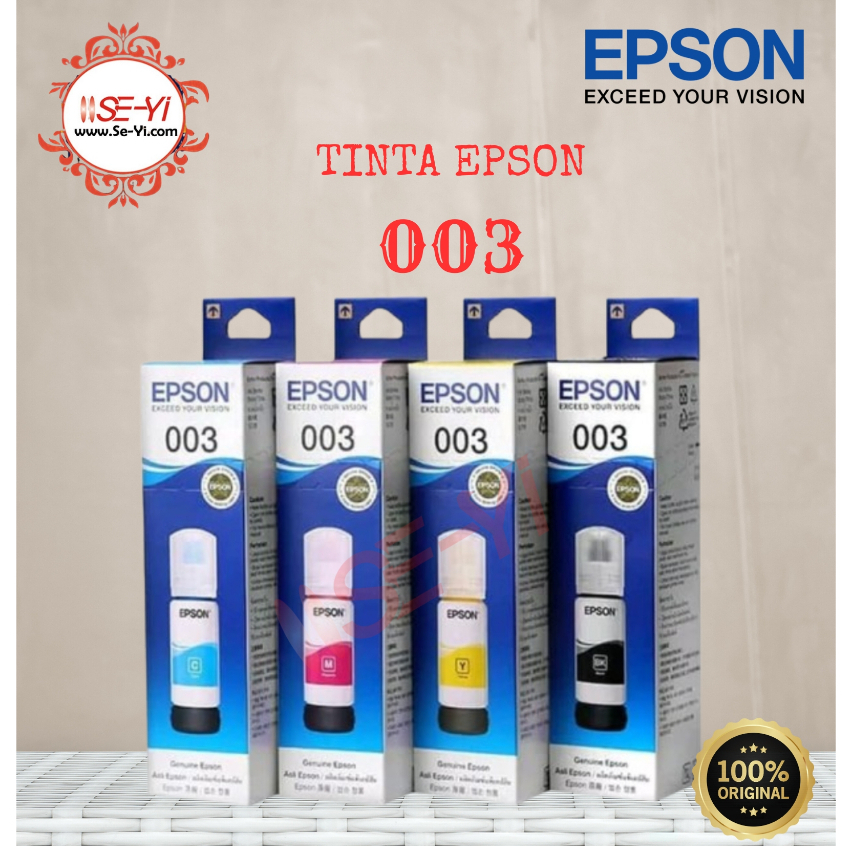 Tinta Epson 003 Black Cyan Magenta Yellow Epson 003 Original / Tinta Epson 003 Original