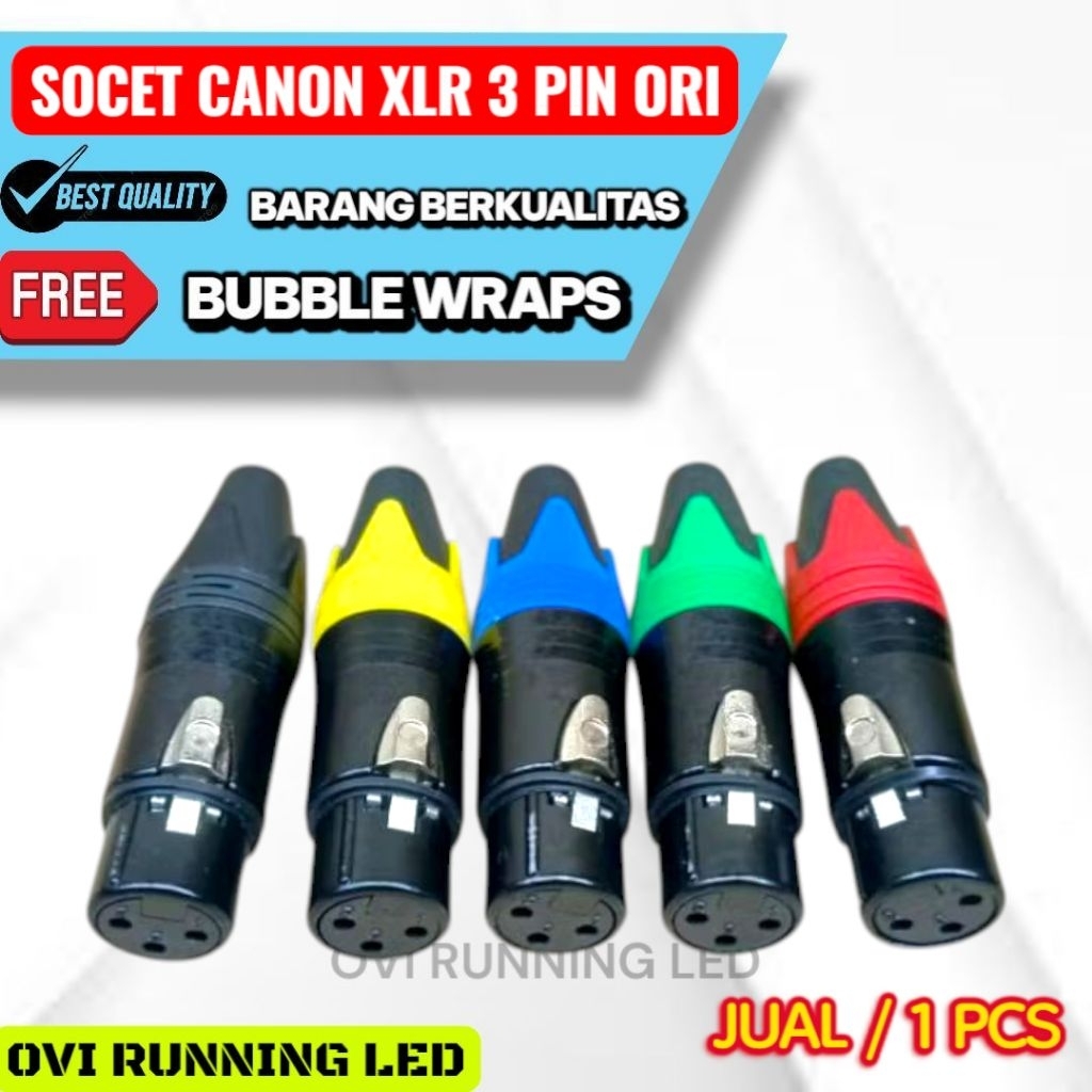 SOCET Canon XLR 3pin Female / Soket Canon XLR 3 pin