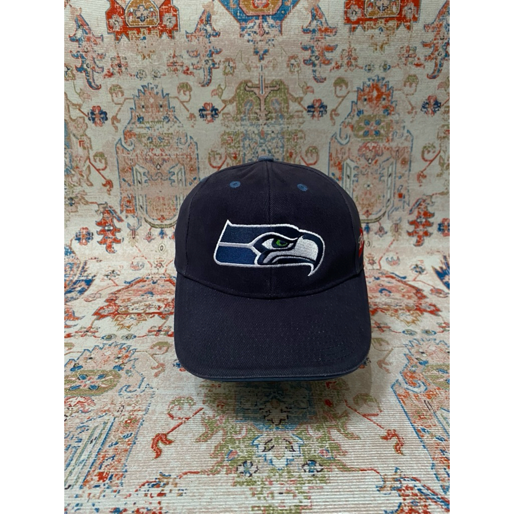 Vintage Seattle Seahawk Hat Embroidered NFLx Budweiser Navy