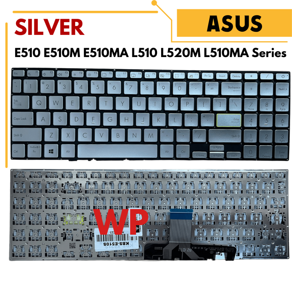 Keyboard Asus Keybord Laptop VivoBook E510 E510M E510MA L510 L520M L510MA Series Silver