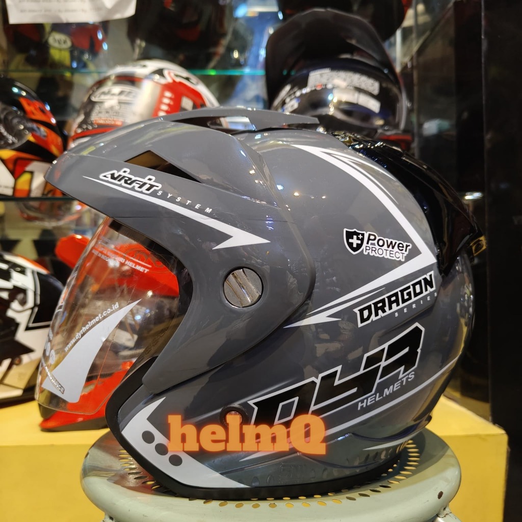 Helm half face DYR dragon Grafis colak