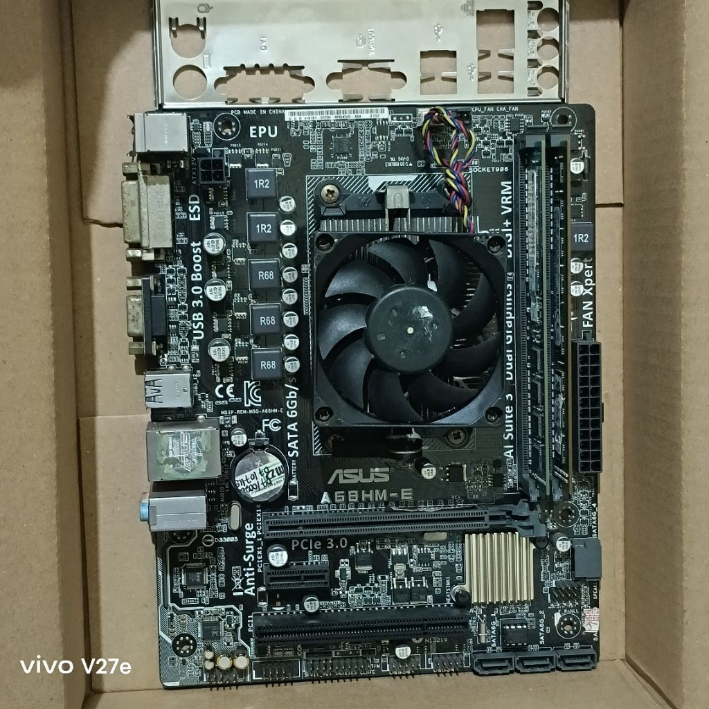 MOTHERBOARD AMD ASUS A68HM-E FM2+ A8 6600K