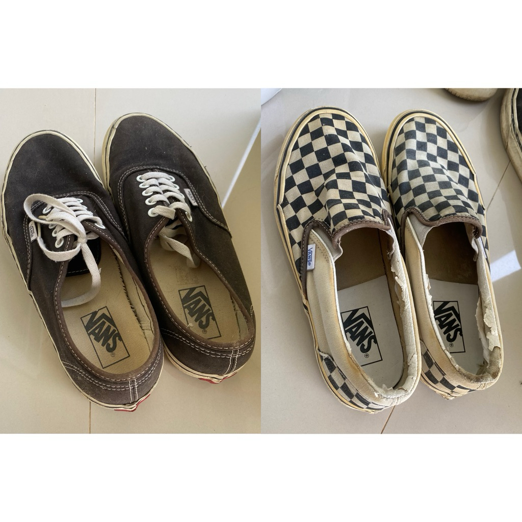 Preloved Preowned Second Sepatu Shoes Sneakers Vans Old Skool Vans Checkerboard Check Board Ori Orig