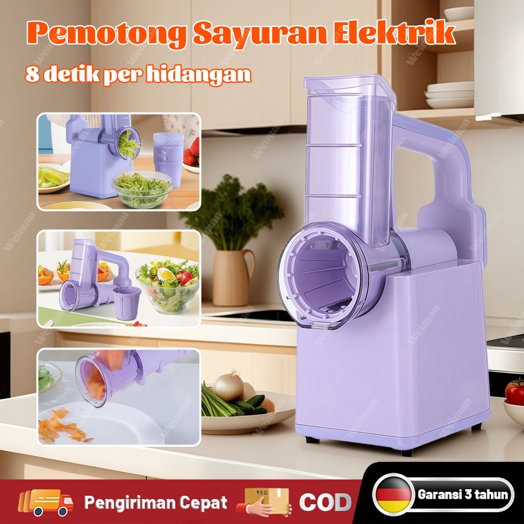 Pemotong Sayuran Listrik Parutan Sayuran Multifungsi Elektrik Parutan Keju Listrik Otomatis Automati