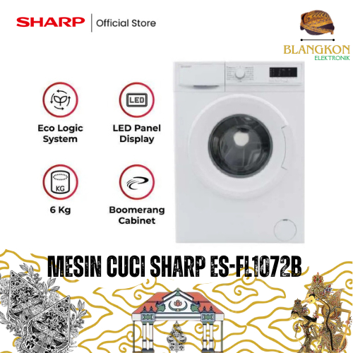 Mesin Cuci Sharp ES-FL1072B FRONT LOADING 7 KG ES FL1072 /ES FL 1072
