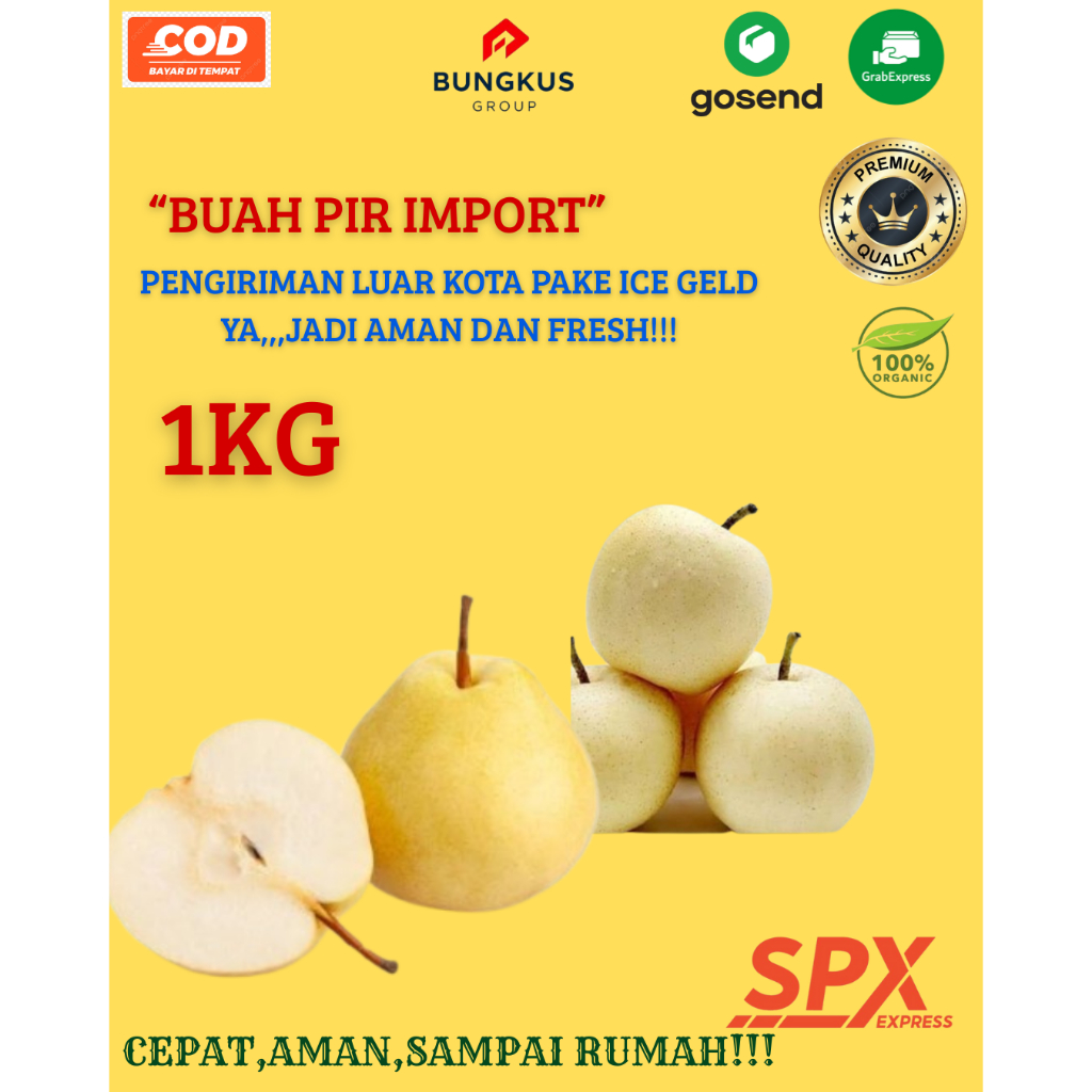 

Buah Pir Pear Century Import Manis 1 Kg Buah Buahan Segar Fresh Bungkus Group Shop Padang