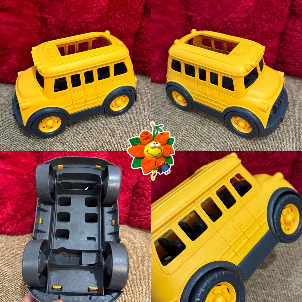 Green Toys School Bus (Bahan plastik tebal) - mainan bus pl