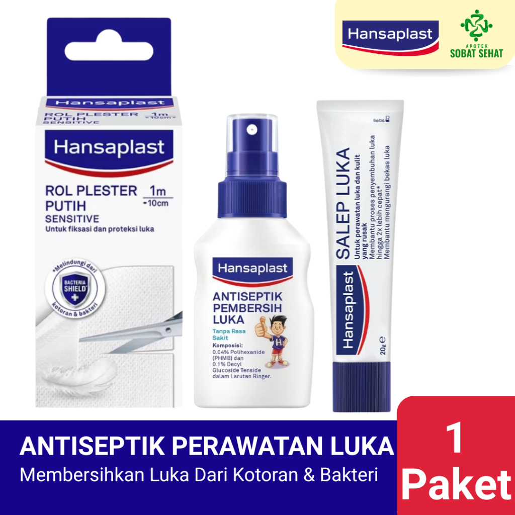 [LEBIH HEMAT] @1 PC HANSAPLAST Salep Luka 20g + @1 PC Hansaplast Spray + @1 BOX Hansaplast Roll Ples