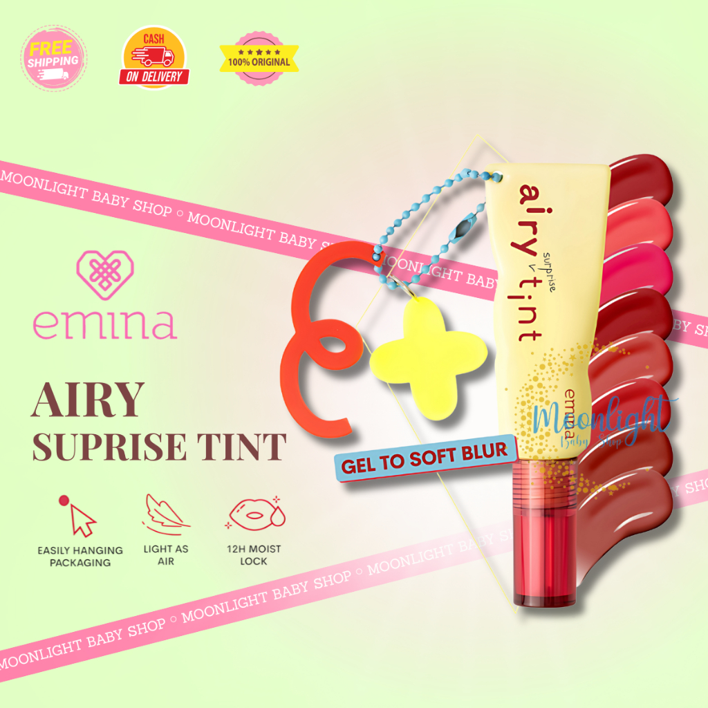 Emina Airy Surprise Tint 3g + Keychain | Lip Tint Emina