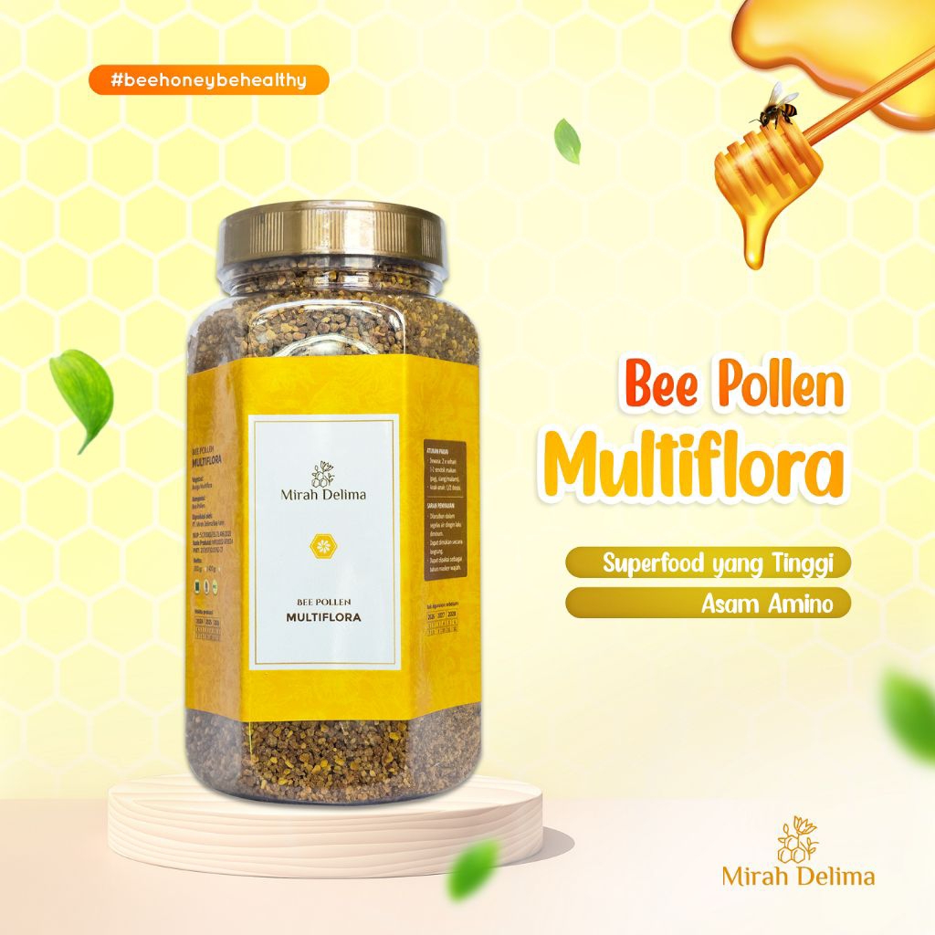 

Raw Bee Pollen Asli Murni Multiflora