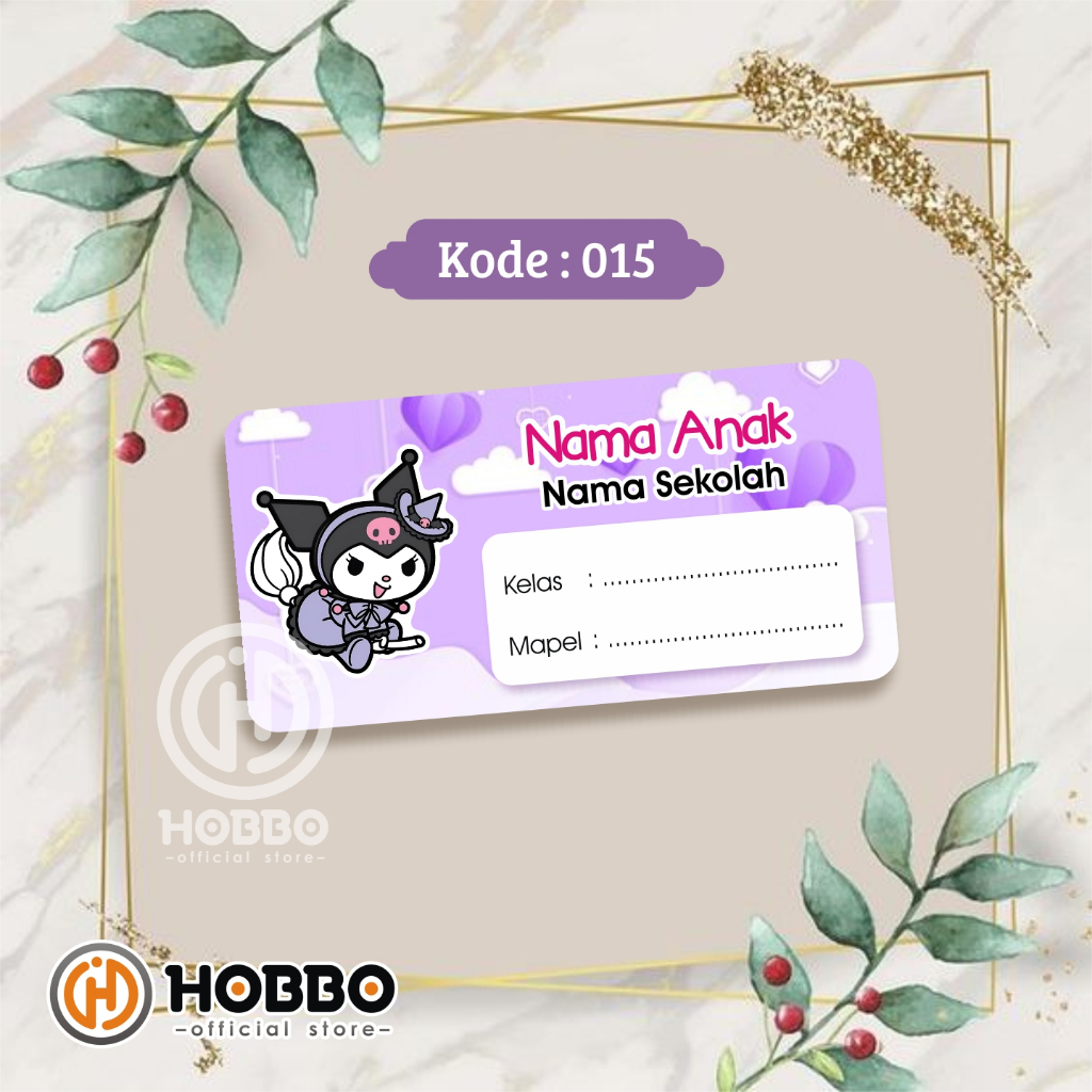 

Isi 20 pcs - Stiker Mapel Custom Nama - Stiker Label Buku Karakter Lucu