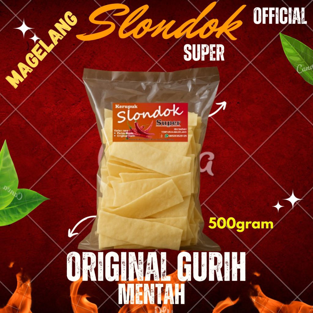 

SLONDOK ORIGINAL MAGELANG MENTAH 500Gram