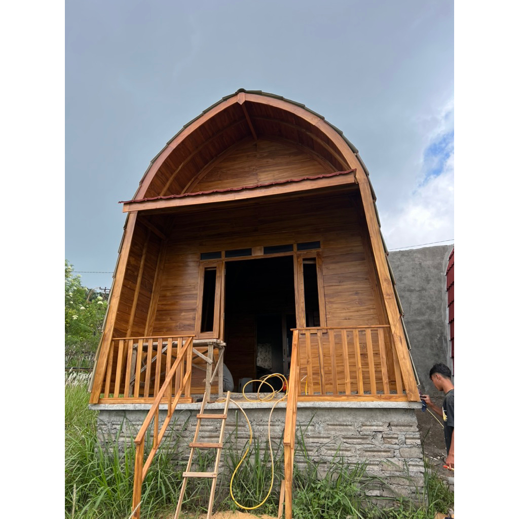 RUMAH LUMBUNG KAYU JATI MODEL TERBARU, RUMAH KAYU JATI JEPARA, RUMAH JOGLO KAYU JATI