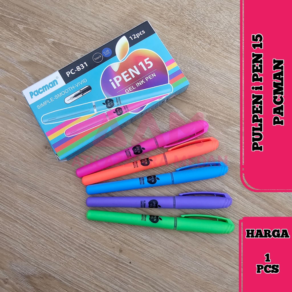 

Pulpen Pacman i Pen 15 0.38mm 1 Kotak Isi 12pcs
