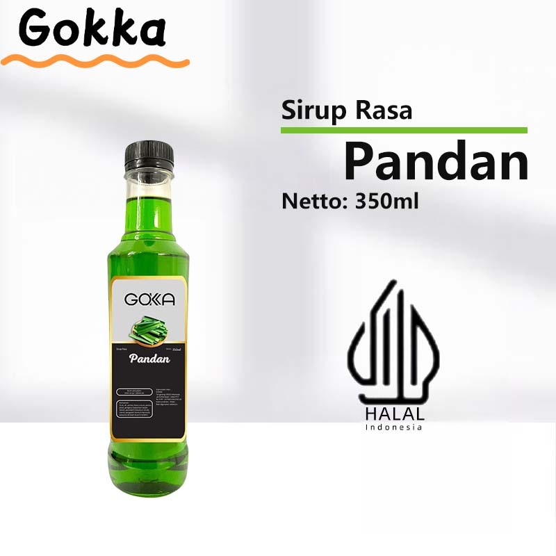 

Gokka Pandan Sirup Minuman 350ml - Pandan Flavor Syrup / Sirup Pandan