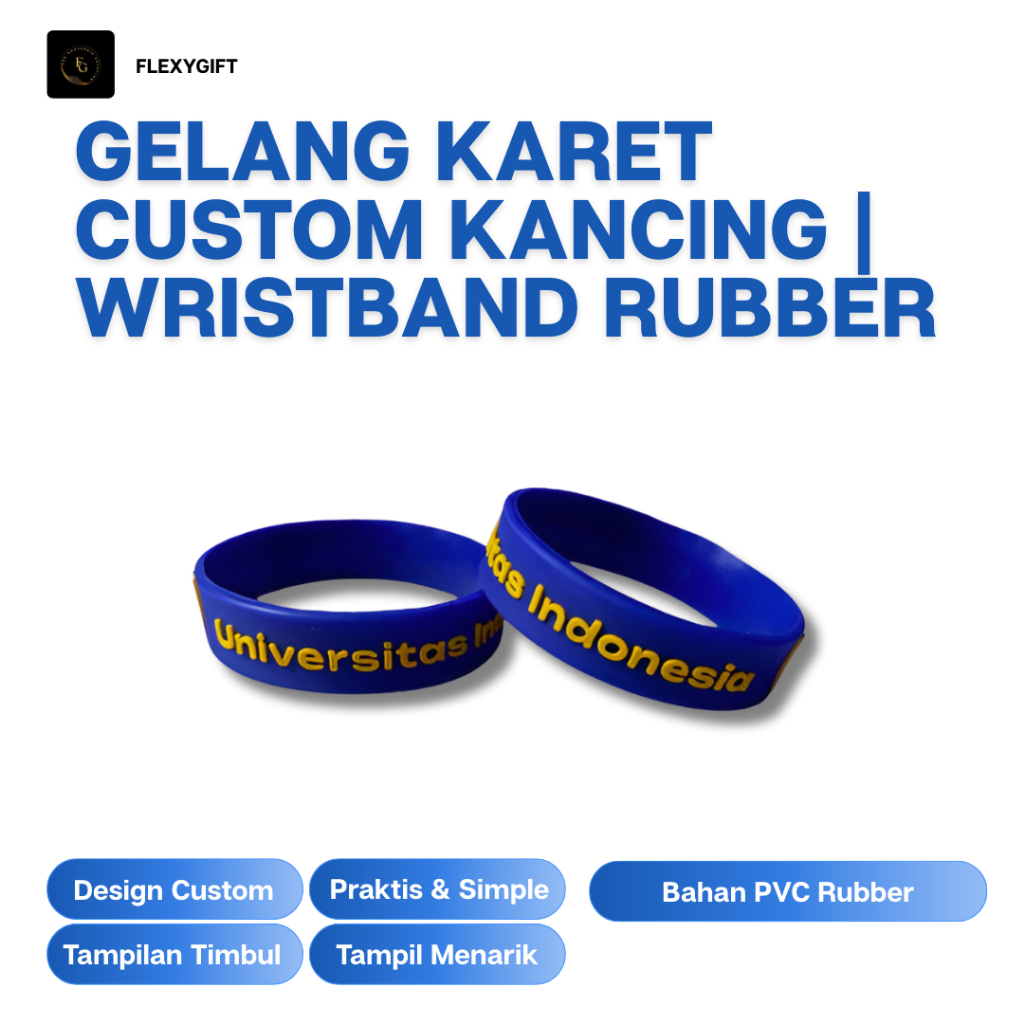 GELANG KARET CUSTOM PROMOSI | BISA DESAIN SENDIRI + FREE DESAIN LOGO