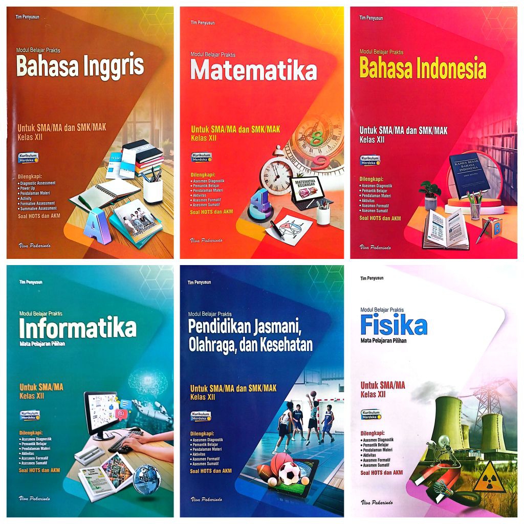 BUKU LKS VIVA PAKARINDO SMA SMK BAHASA INGGRIS BAHASA INDONESIA MATEMATIKA INFORMATIKA PJOK FISIKA K