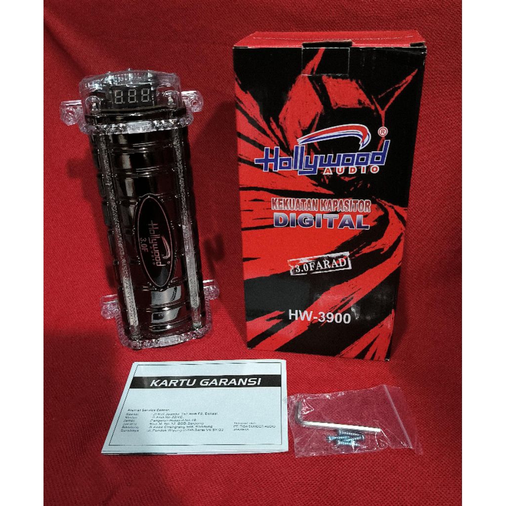 Kapasitor Bank Hollywood HW-3900 3.0farad kapasitor audio mobil
