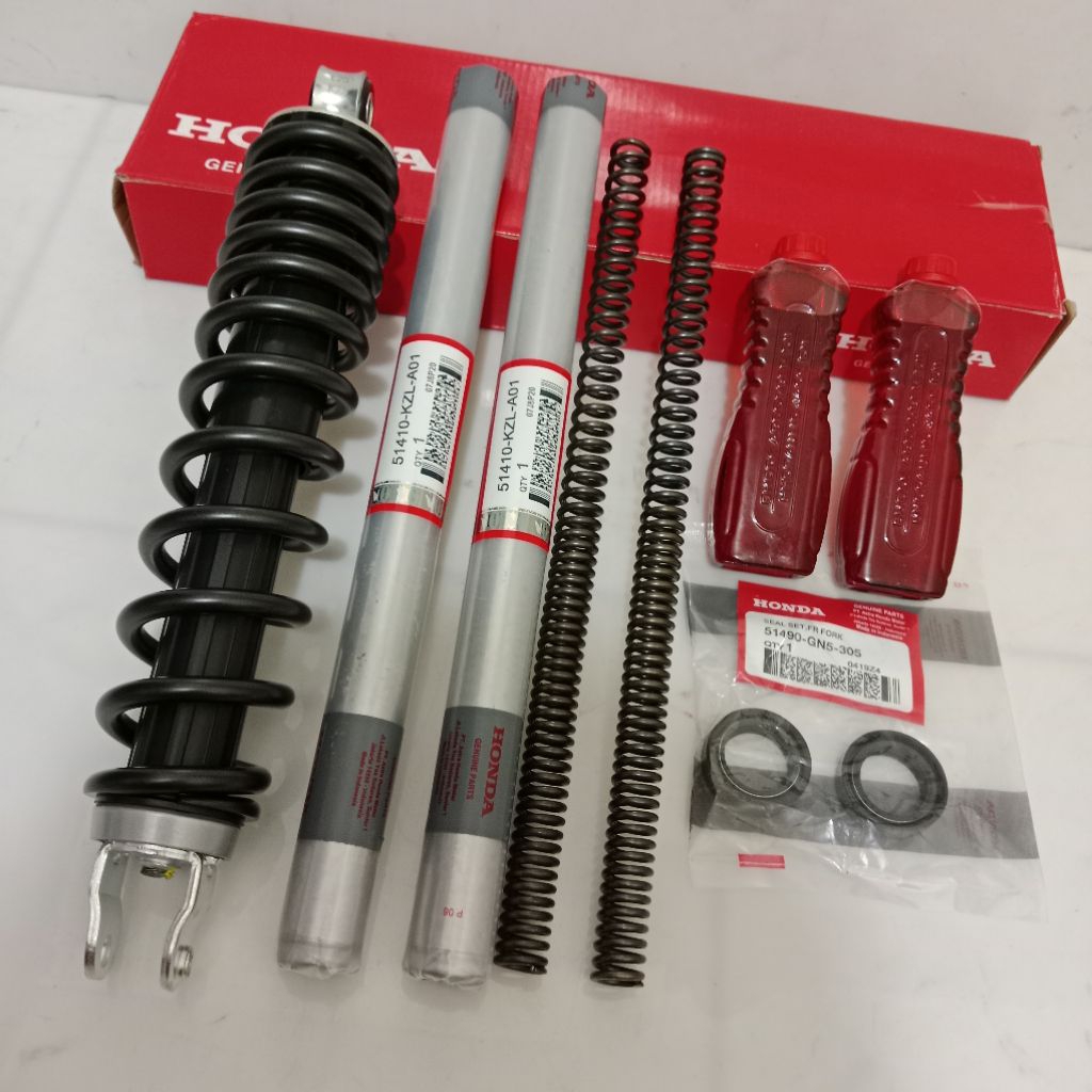 Paket shock+sil+per+oli+shockbreaker belakang Honda beat fi beat fi scoopy spacy vario 110 fi kzl or
