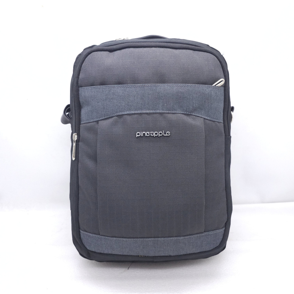 RANSEL LAPTOP PINEAPPLE ORIGINAL 16 INCHI 2 FUNGSI / TAS SELEMPANG PINEAPPLE KANVAS TEBAL SELITING A