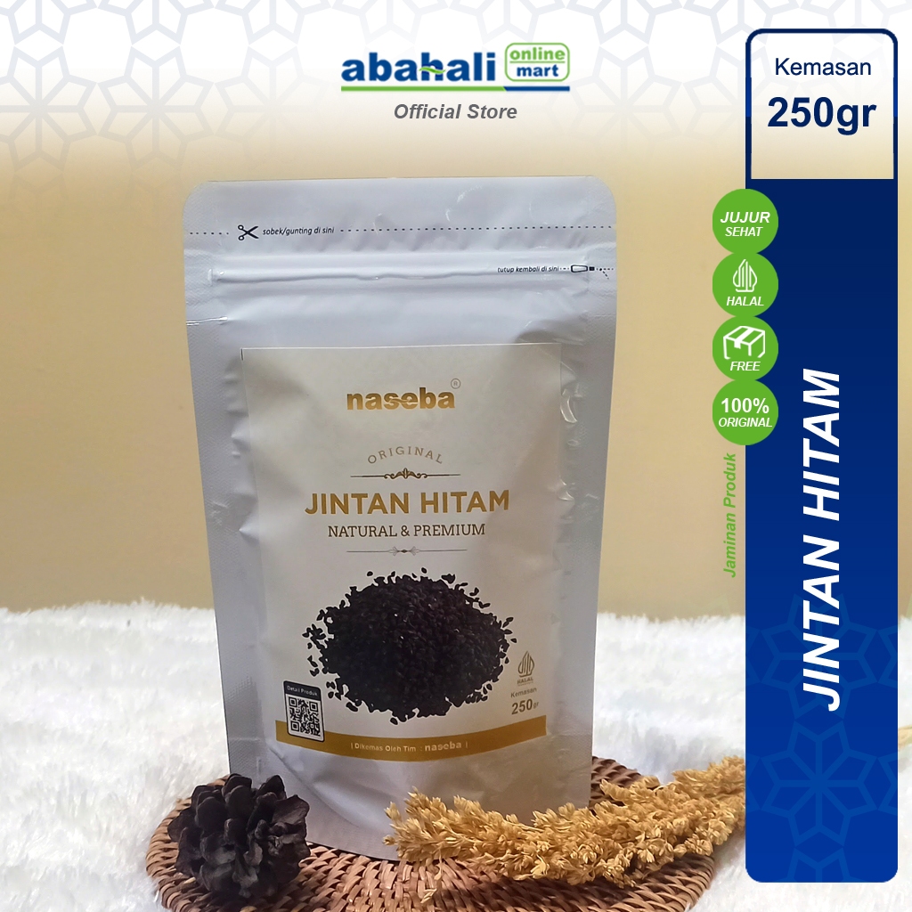 

Premium Naseba Jintan Hitam Kemasan 250gr Habbatussauda Murni Herbal Penambah Imun & Energi