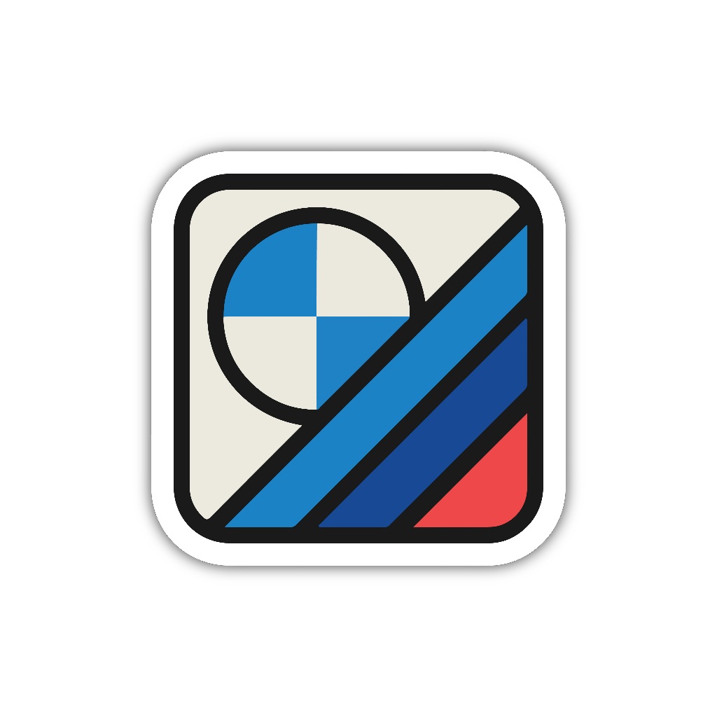 

ZV170 sticker BMW karakter kartun anime aesthetic, stiker vinyl satuan