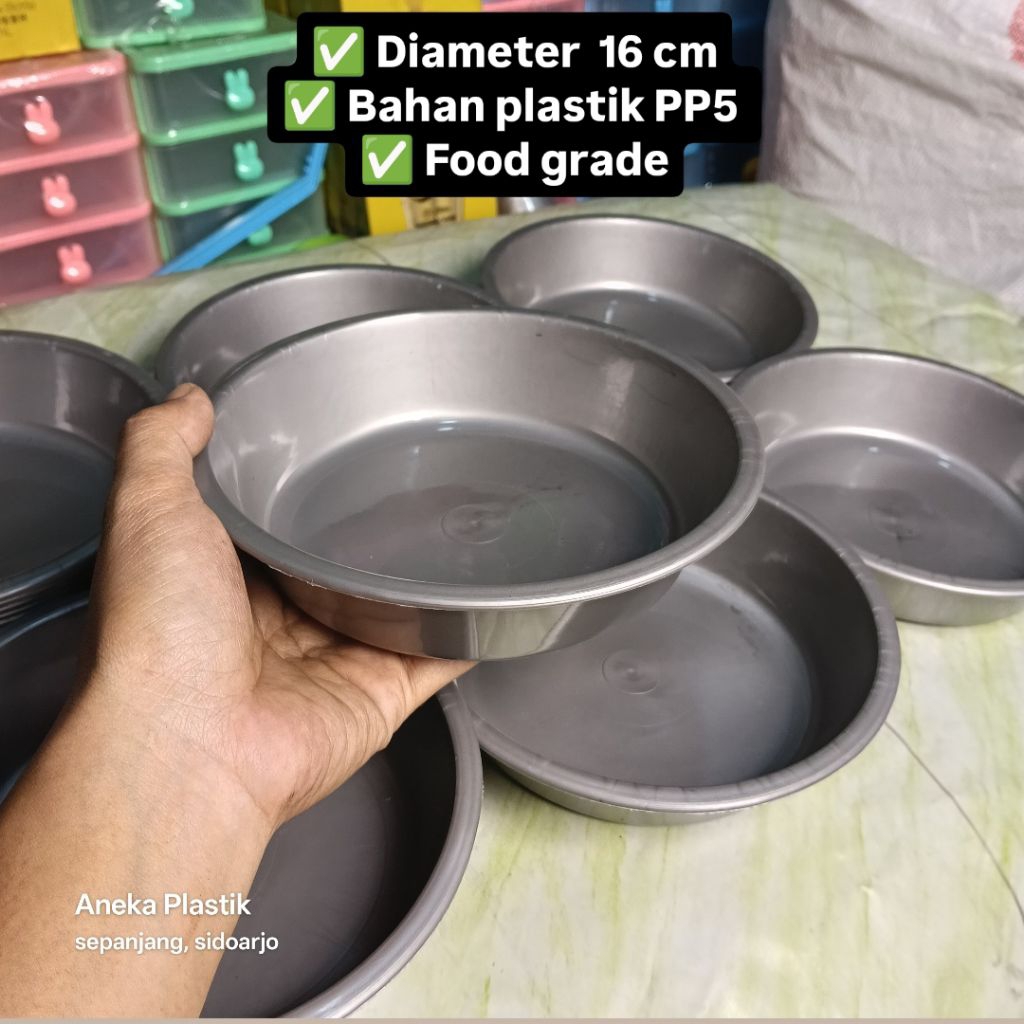 { DAPAT 12 LOYANG } diameter 16 cm Tempat canang plastik / loyang bali plastik kecil / piring lauk s