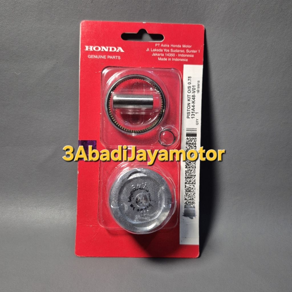 PISTON KIT SEHER SET K44 HONDA BEAT POP SCOOPY ESP STATER HALUS OS STD 25 50 75 100 ORIGINAL