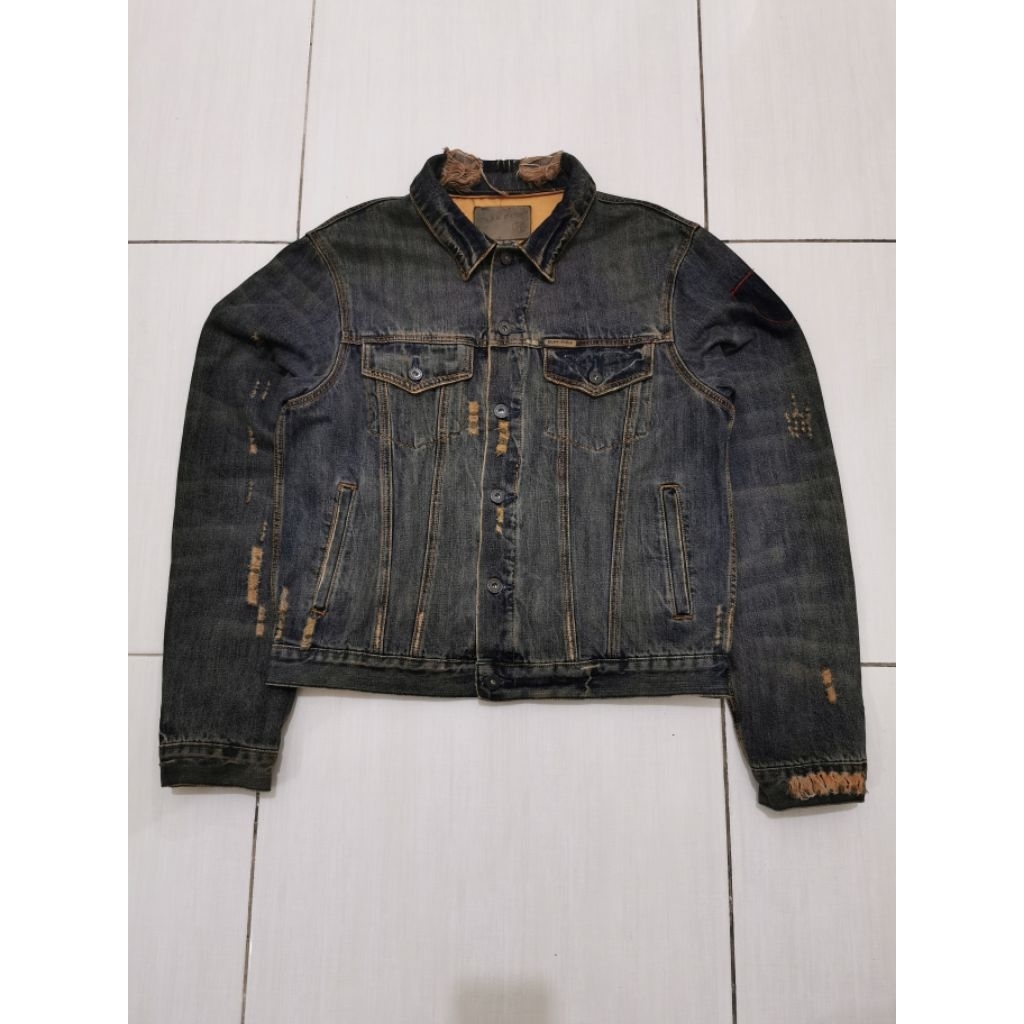 vintage denim jacket ezra fitch ( pendiri abercrombie & fitch )