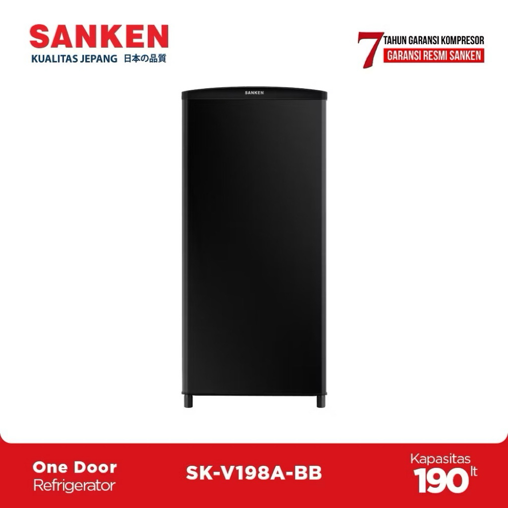 Promo Cuci Gudang Kulkas Lemari Pendingin Sanken kulkas 1 pintu SK-V198A-BB