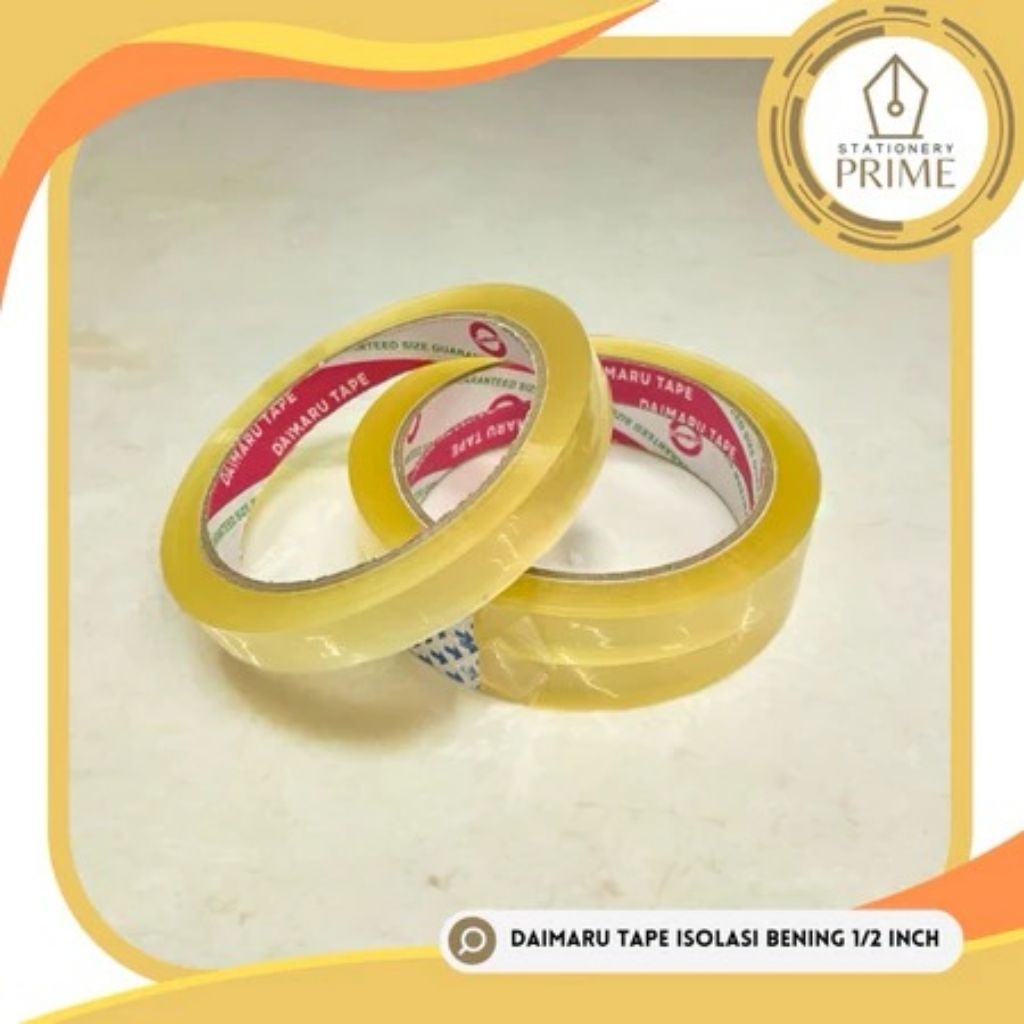 

Daimaru Tape Isolasi Bening 1/2 inch 12mm x 72 yard [PIECE]