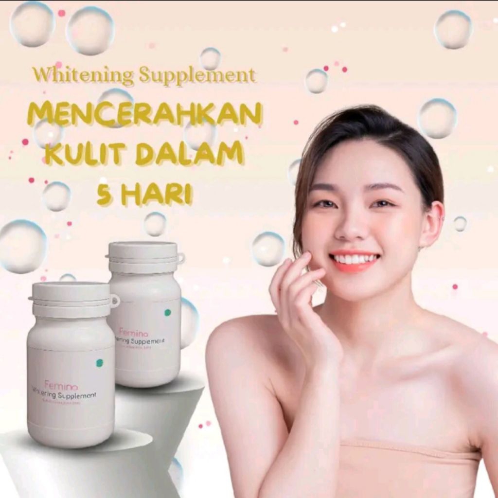 Femina Whitening Pemutih Badan & Wajah Original 30 Kapsul