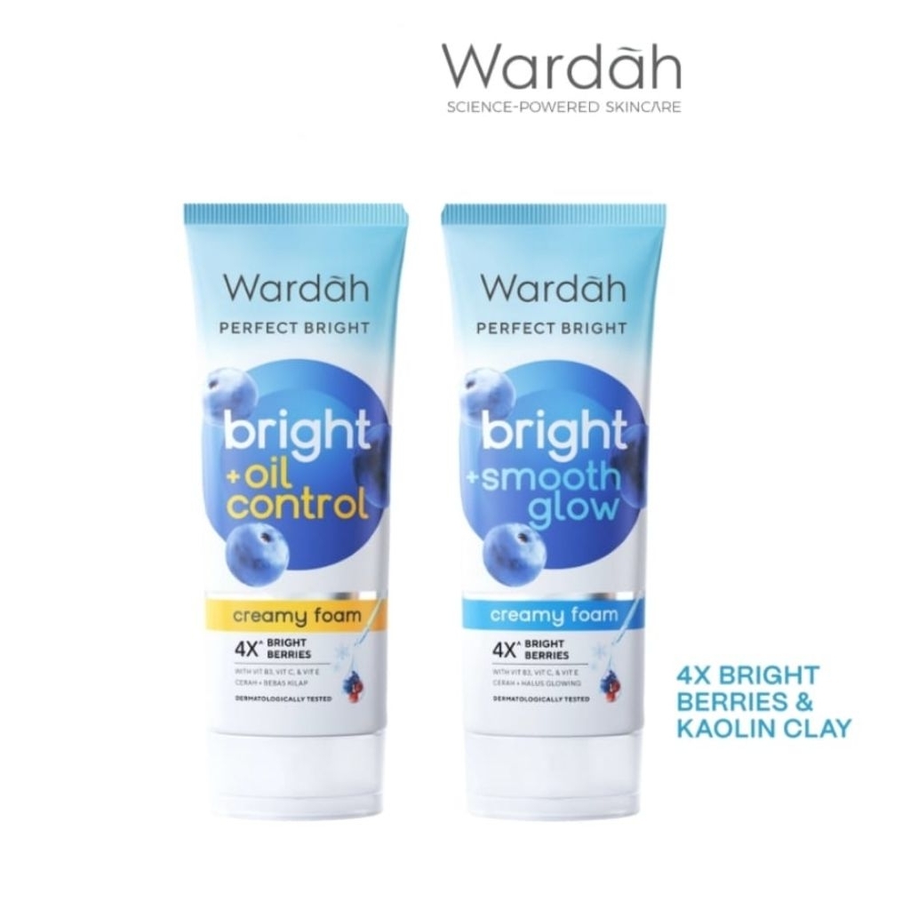 Wardah Perfect Bright Facial Foam - Perfect Bright Oil Control - Perfect Bright Smooth Glow 100ml - 
