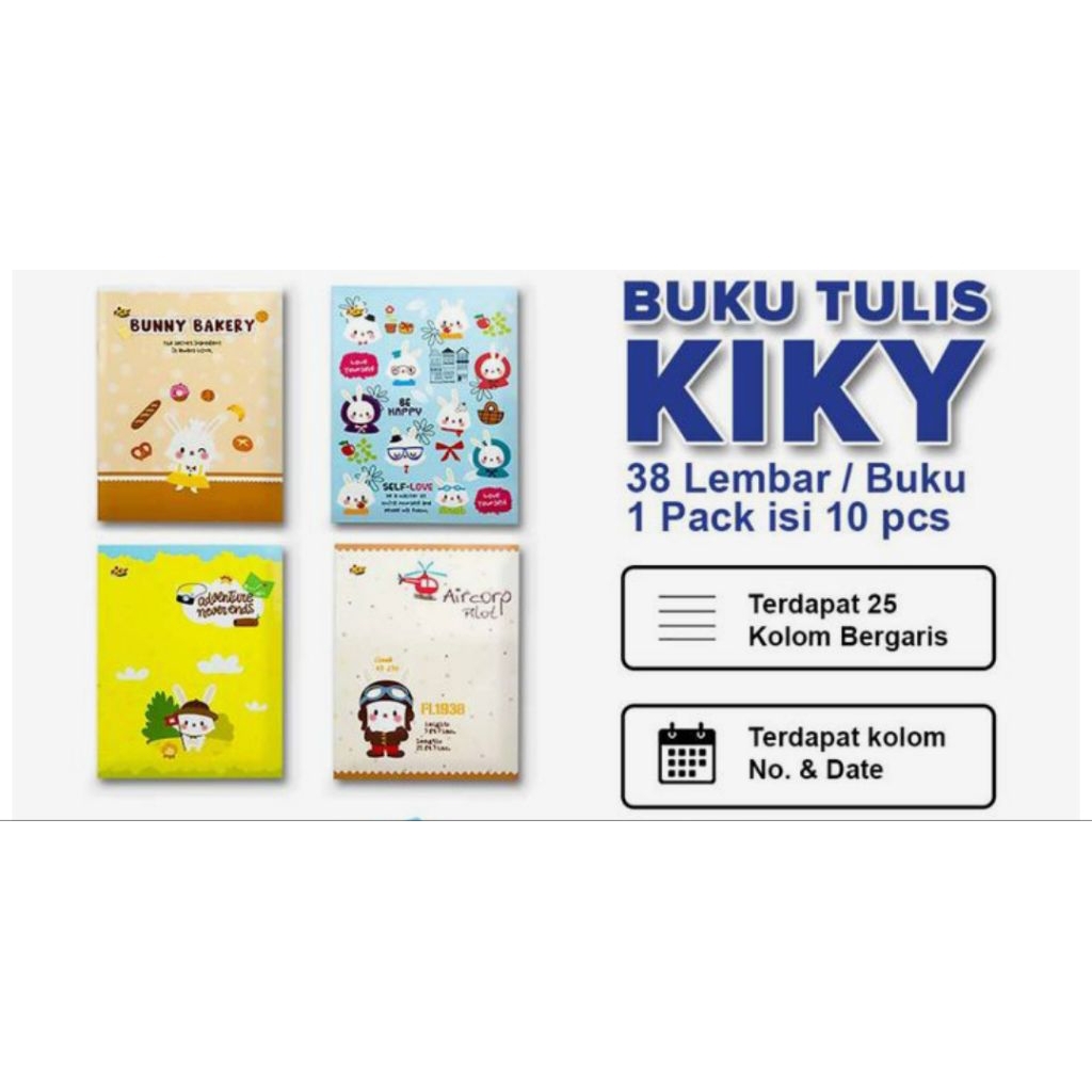 

Buku tulis Kiky 38 lembar — Kertas Halus & Cover Keren | Buku Sekolah Murah