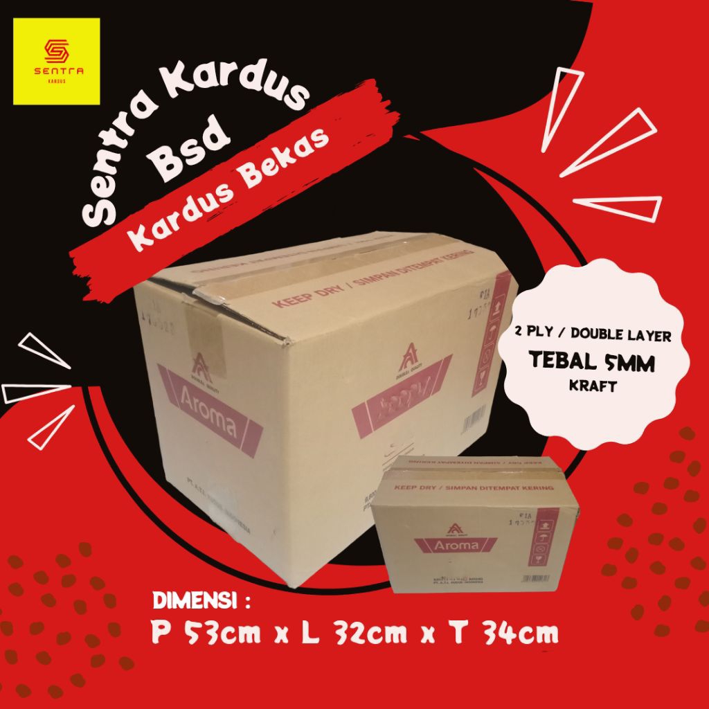 

Kardus Besar /Jumbo Untuk Packing / Pindahan P53 x L32 x T34
