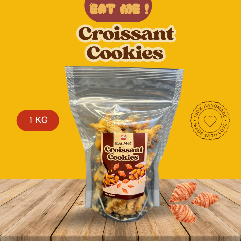 

Croissant Cookies Original Snack Mini Premium Renyah Gurih Kemasan Pouch 1 KG