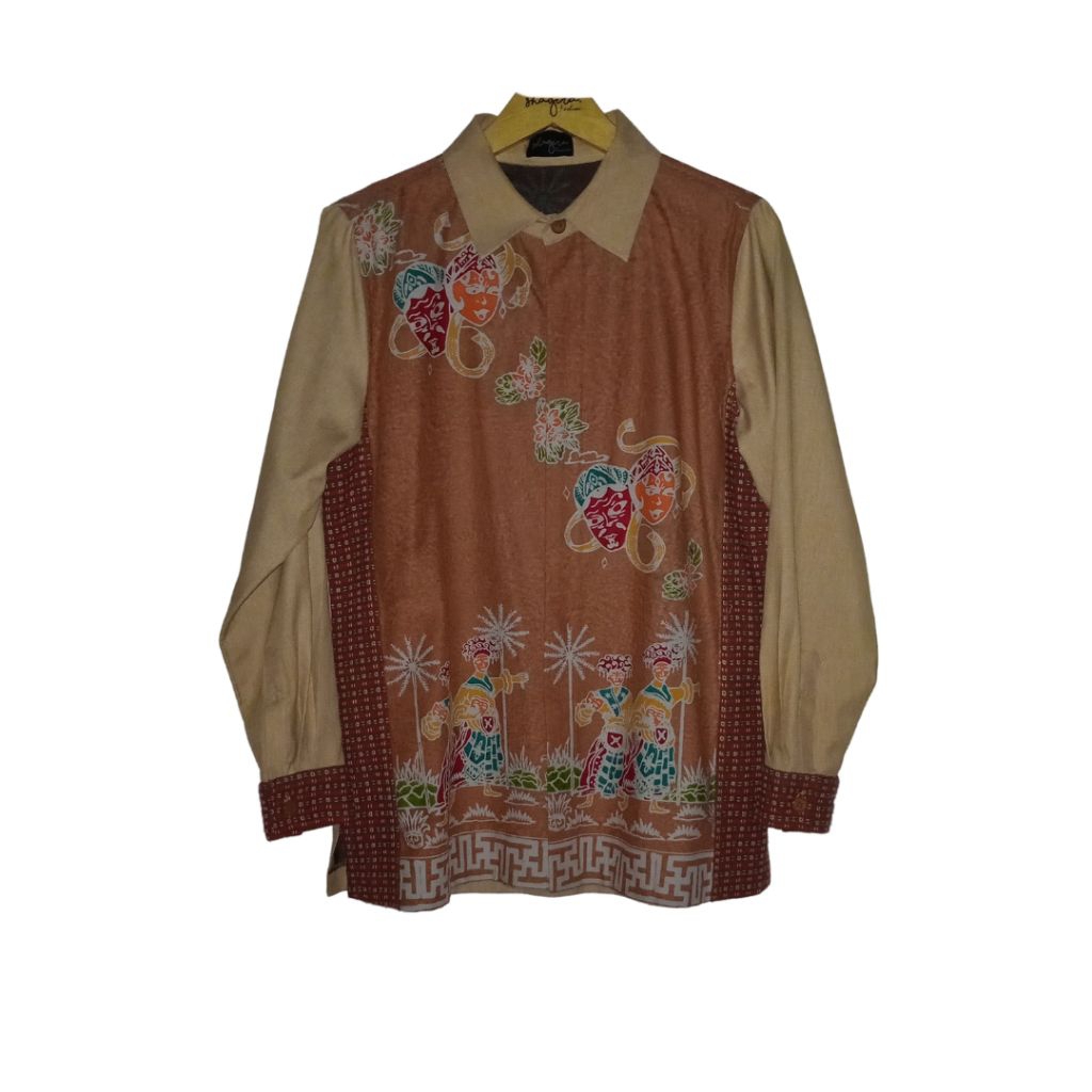 Kemeja Batik Pria Lengan Panjang - Tenun Baduy x Batik Betawi